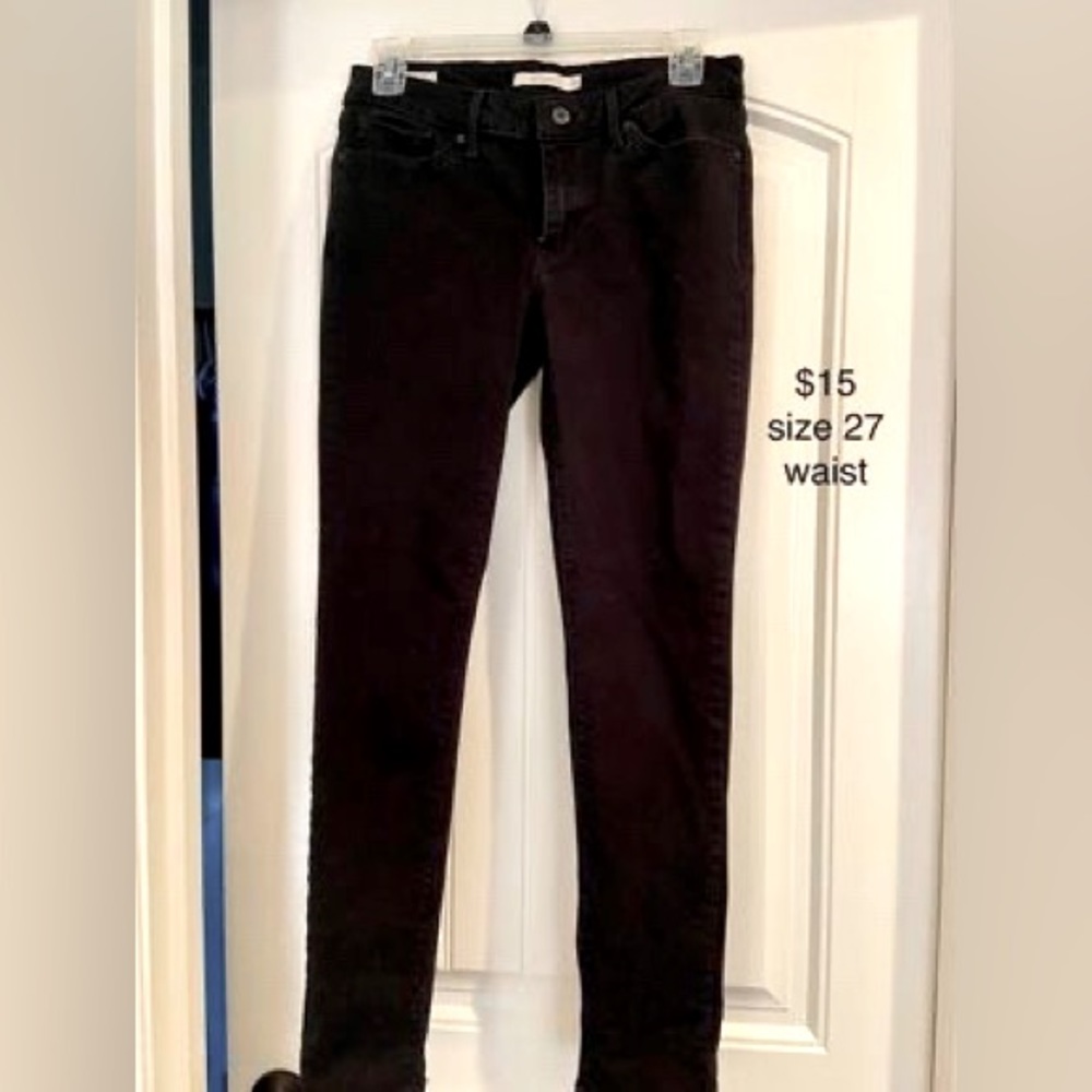 Levi’s 711 black skinny jeans size 27